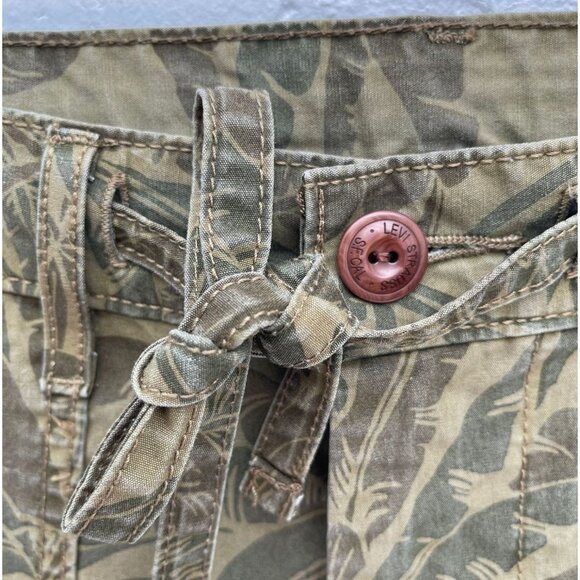 Levis Mens Tie Waist Tropical Print Board Short Khaki Sz 33 - Picture 8 of 10